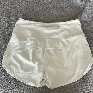 LuluLemon speed up short - 4” - bone - size 6